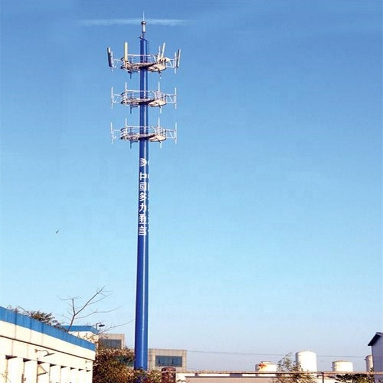 20m--60m Self Supporting Steel Pole Mobile Cellphone Communication Steel Tower